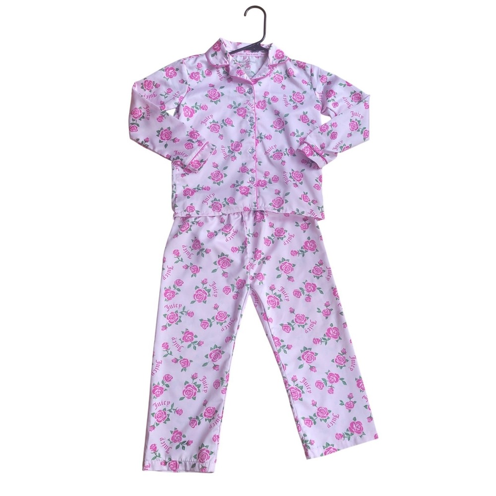 Juicy Couture Pink Rose Pajama Set‎ Sleepwear Girls 4/5